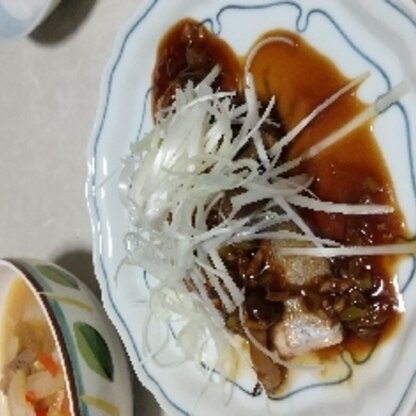 いつもブリは照り焼きにしていまさしたが、さっぱりタレ☆これすごく、いいですね！！